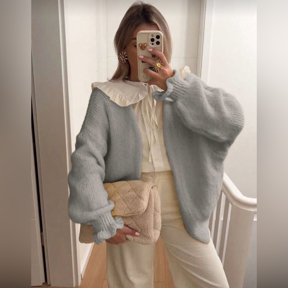 Cider- Elegant Gray Women's Sweater